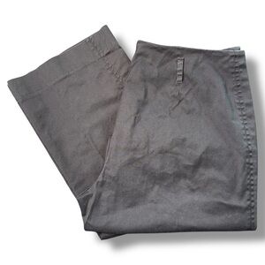 Akris Punto Straight Leg Pants High Rise Grey